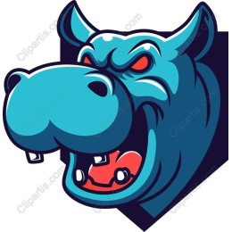 Fierce Hippo Head