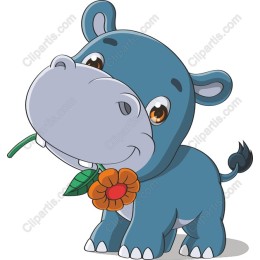 Adorable Cheerful Hippo