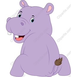 Playful Purple Hippo