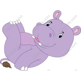 Charming Purple Hippo