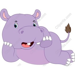 Adorable Purple Hippo