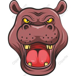 Fierce Hippo Head