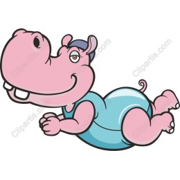 Playful Hippo Cartoon