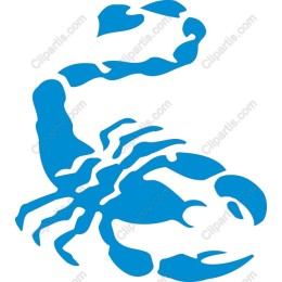 Stylized Blue Scorpion