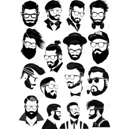 Hipster Bearded Men Bundle