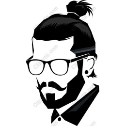 Trendy Top Knot Man