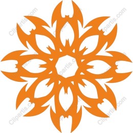 Orange Floral Mandala
