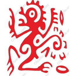 Red Abstract Tribal