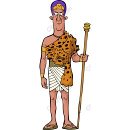 Regal Cartoon Character in Leopard Print
