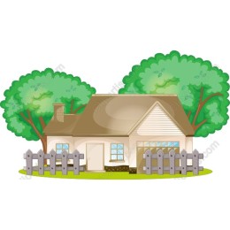 Cozy House with Green Trees