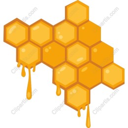 Vibrant Honeycomb with Dripping Honey