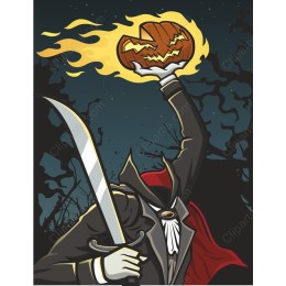 Enigmatic Fiery Pumpkin