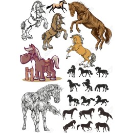  Horse Clipart Bundle