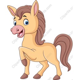 Playful Cartoon Horse