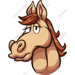 Charming Cartoon Horse