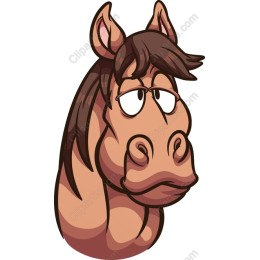 Playful Cartoon Horse