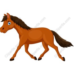 Whimsical Cartoon Horse