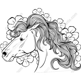 Floral Elegance Horse