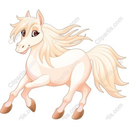 Playful White Pony