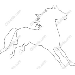 Galloping Horse Outline
