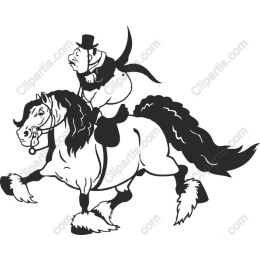 Whimsical Gentleman on Horse