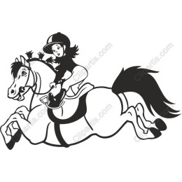 Galloping Rider on Horse