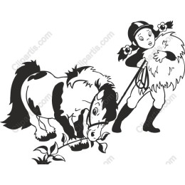 Playful Pony and Gardener