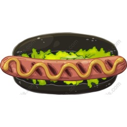 Black Bun Hot Dog
