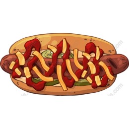 Colorful Hot Dog