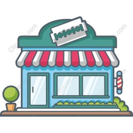 Vibrant Barbershop Storefront