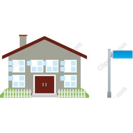 Cozy House and Street Sign