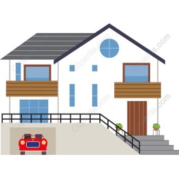 Modern House with Car