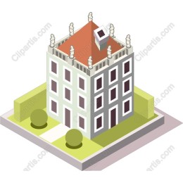 Modern Architectural Building Isometric