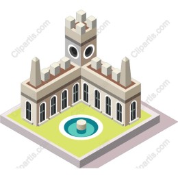 Elegant Architectural with Fountain