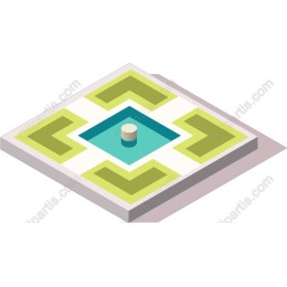 Modern Geometric Fountain