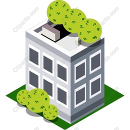 Stylish Modern Building with Greenery