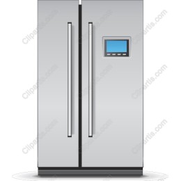 Modern Double-Door Refrigerator