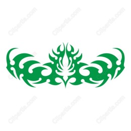 Tribal Leaf in Green
