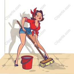 Retro Cleaning Lady