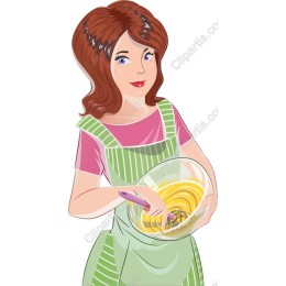 Joyful Woman Mixing Ingredients