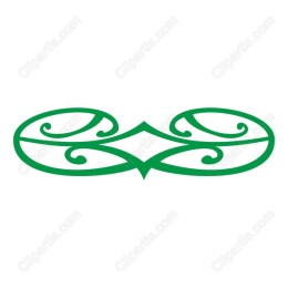 Elegant Green Scrollwork