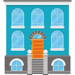Modern Turquoise Building