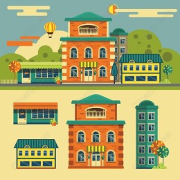 Cityscape - Whimsical Urban Artwork