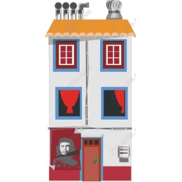 Vibrant Urban House with Mural