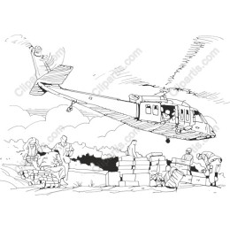 Dynamic Military Helicopter