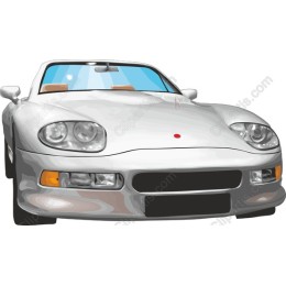 Sleek Silver Sports Car