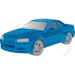 Blue Sports Car