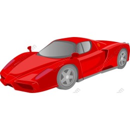 Sleek Red Sports Car