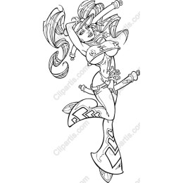 Fierce Mermaid Warrior