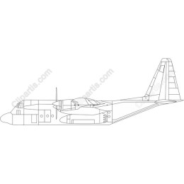 Classic Military Aircraft Line Art